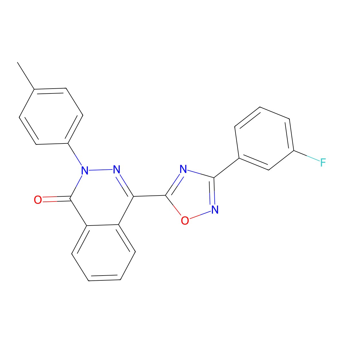 4-[3-(3-fluorophenyl)-1,2,4-oxadiazol-5-yl]-2-(4-methylphenyl)phthalazin-1(2H)-one molecular structure, CAS 1291862-39-9
