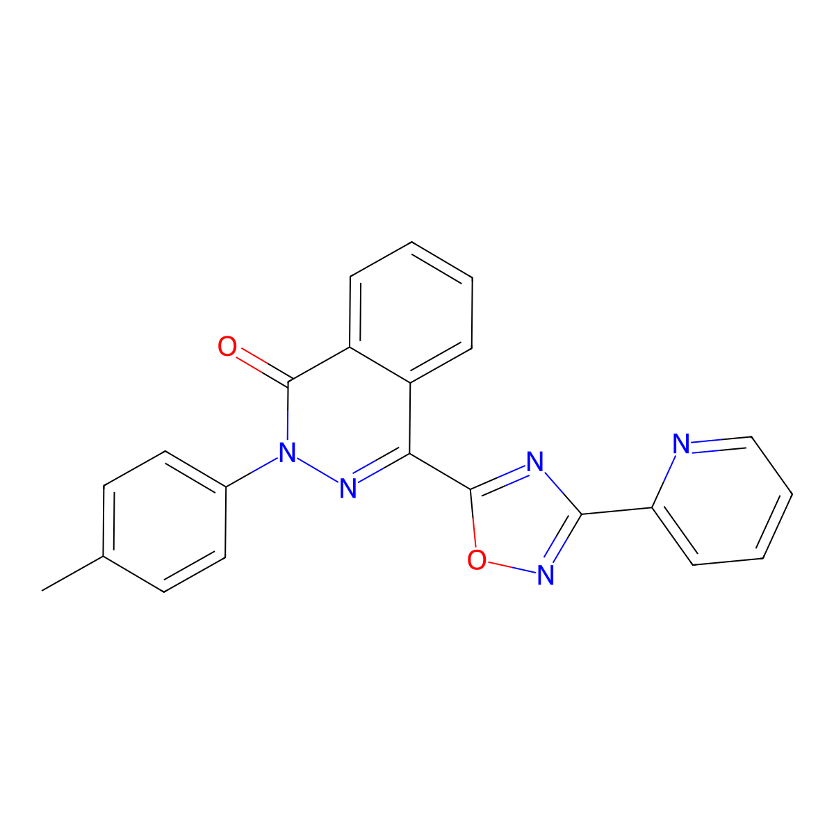 4-(3-(pyridin-2-yl)-1,2,4-oxadiazol-5-yl)-2-(p-tolyl)phthalazin-1(2H)-one molecular structure, CAS 1291862-43-5