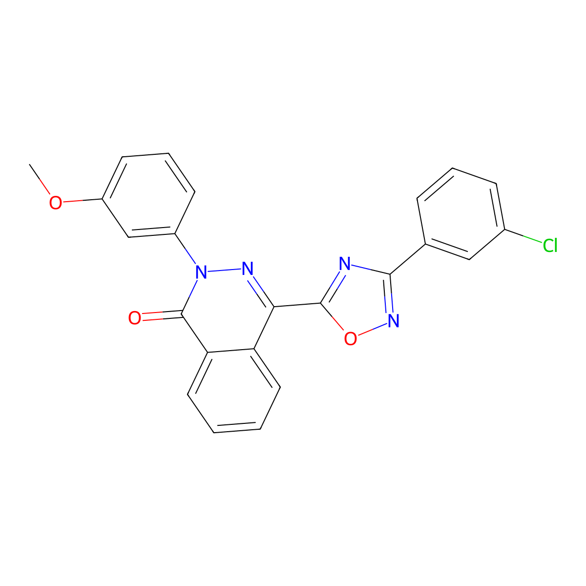 4-[3-(3-chlorophenyl)-1,2,4-oxadiazol-5-yl]-2-(3-methoxyphenyl)phthalazin-1(2H)-one molecular structure, CAS 1291862-49-1