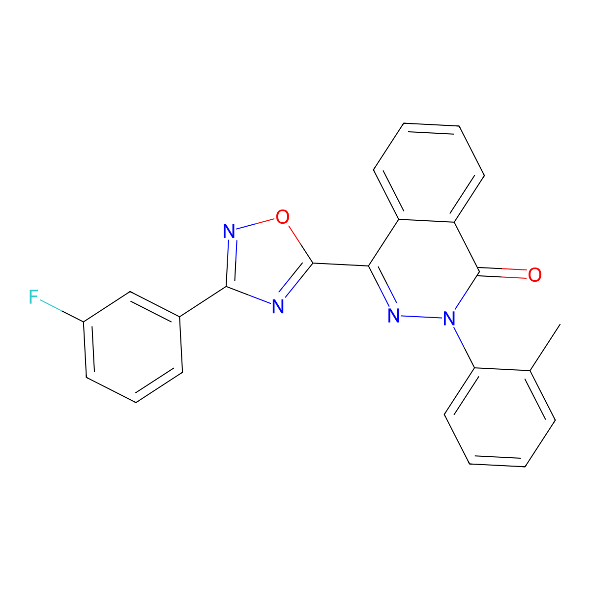 4-[3-(3-fluorophenyl)-1,2,4-oxadiazol-5-yl]-2-(2-methylphenyl)phthalazin-1(2H)-one molecular structure, CAS 1291863-24-5