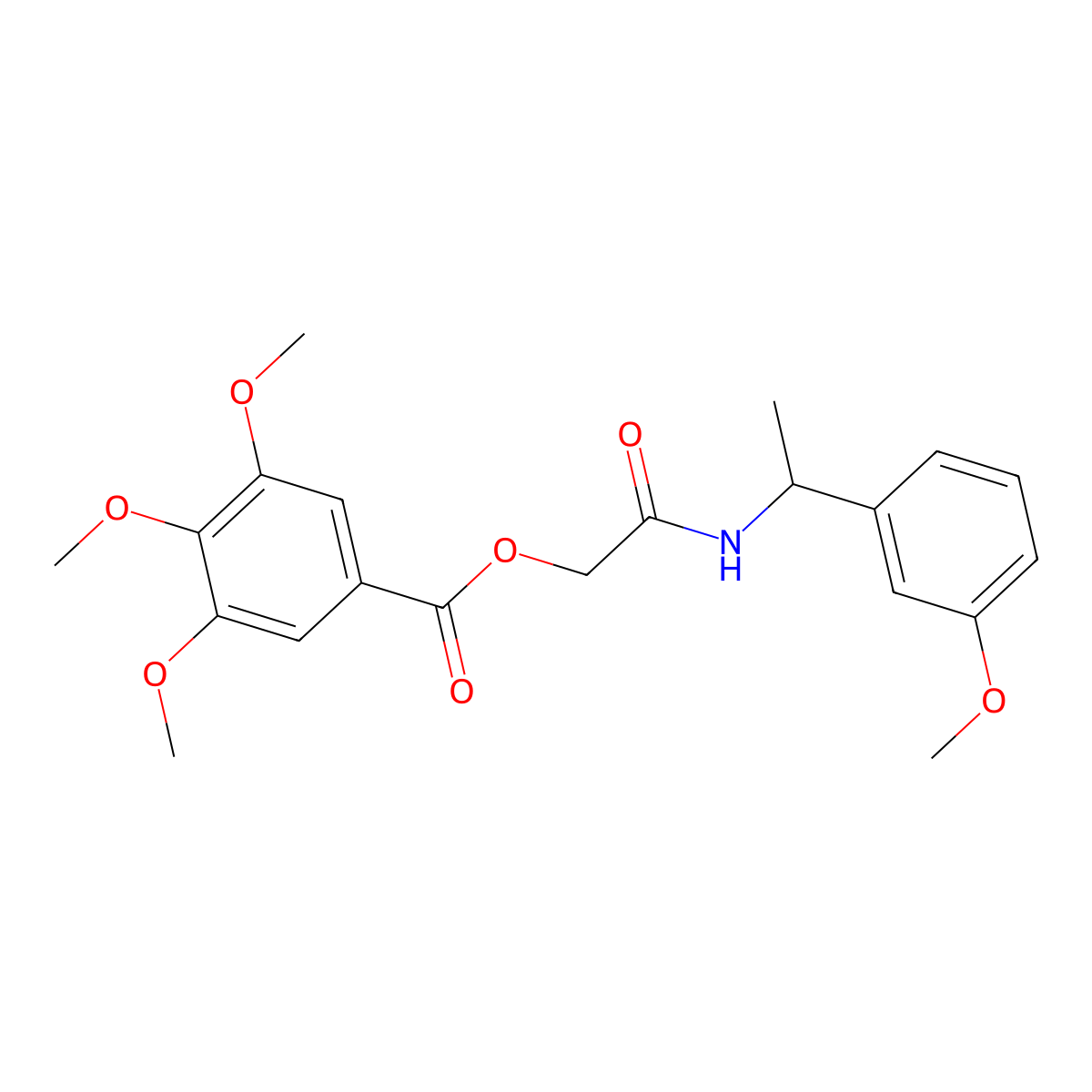 2-((1-(3-Methoxyphenyl)ethyl)amino)-2-oxoethyl 3,4,5-trimethoxybenzoate molecular structure, CAS 1291866-10-8
