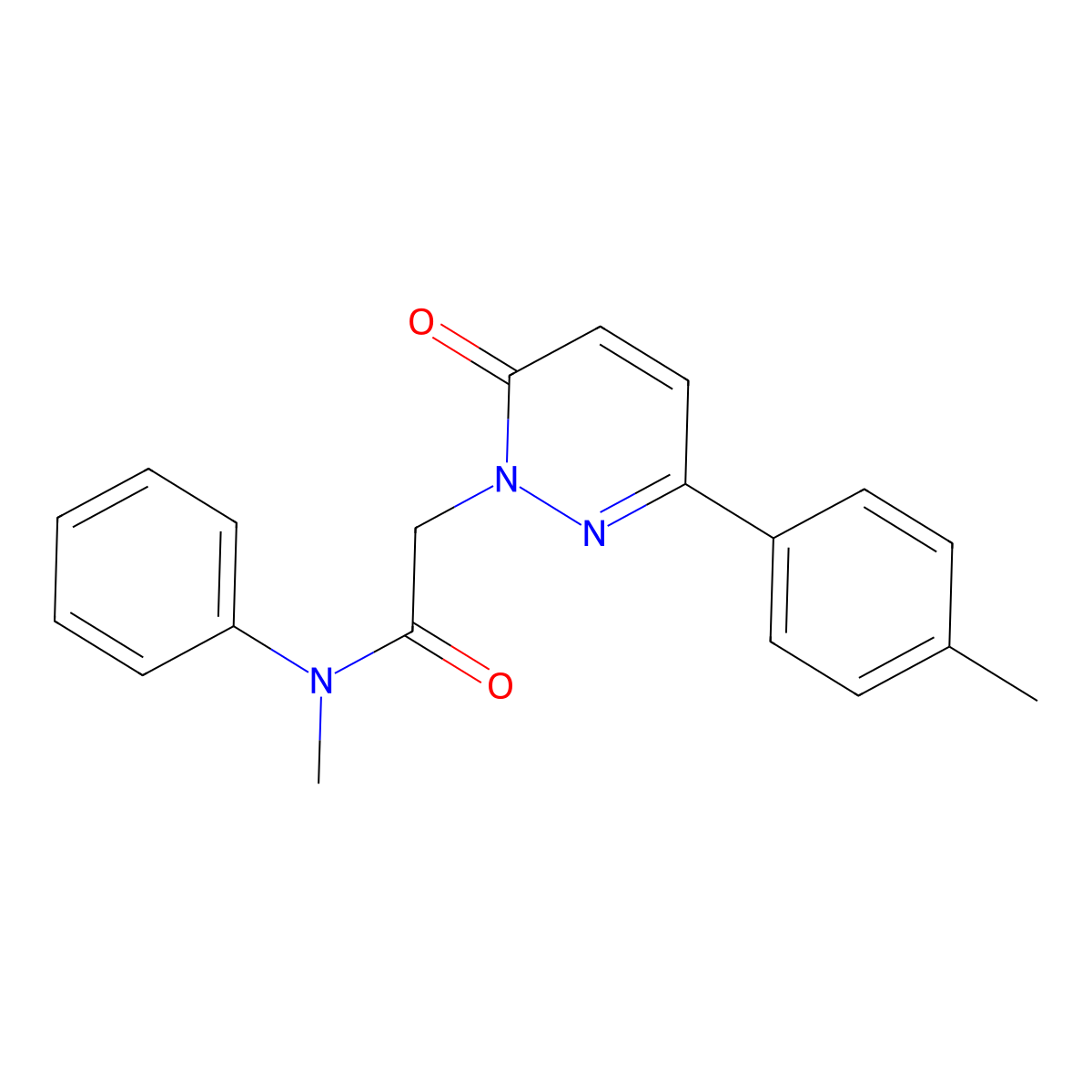 N-methyl-2-[3-(4-methylphenyl)-6-oxopyridazin-1(6H)-yl]-N-phenylacetamide molecular structure, CAS 1291866-61-9