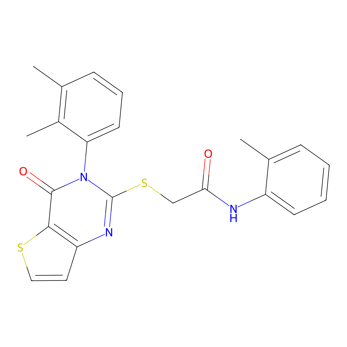2-{[3-(2,3-dimethylphenyl)-4-oxo-3,4-dihydrothieno[3,2-d]pyrimidin-2-yl]sulfanyl}-N-(2-methylphenyl)acetamide molecular structure, CAS 1291867-67-8
