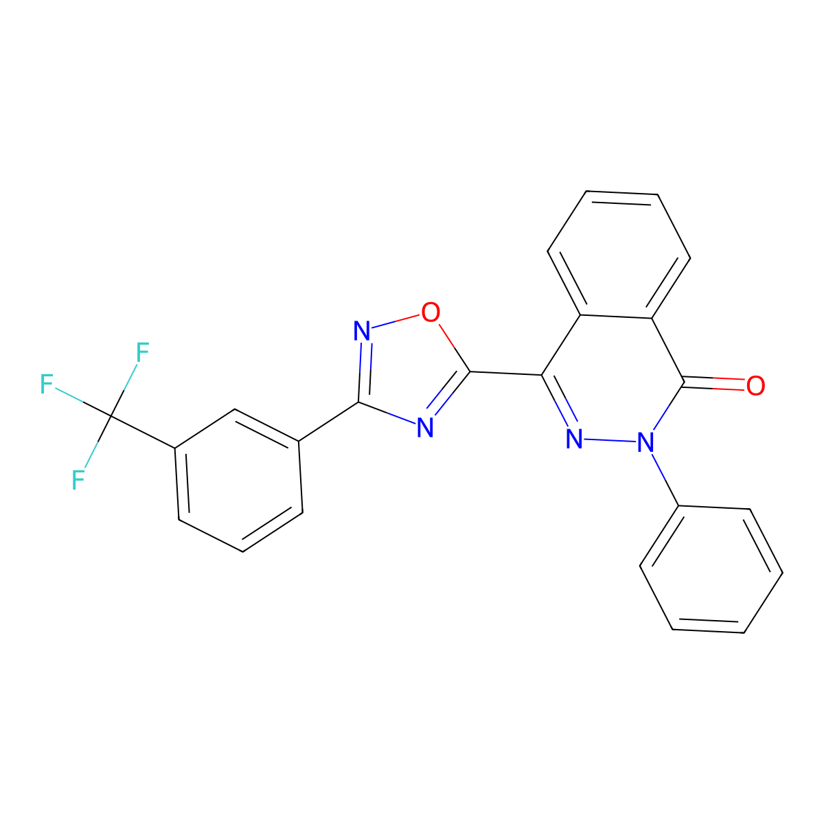 2-phenyl-4-{3-[3-(trifluoromethyl)phenyl]-1,2,4-oxadiazol-5-yl}phthalazin-1(2H)-one molecular structure, CAS 1291868-91-1