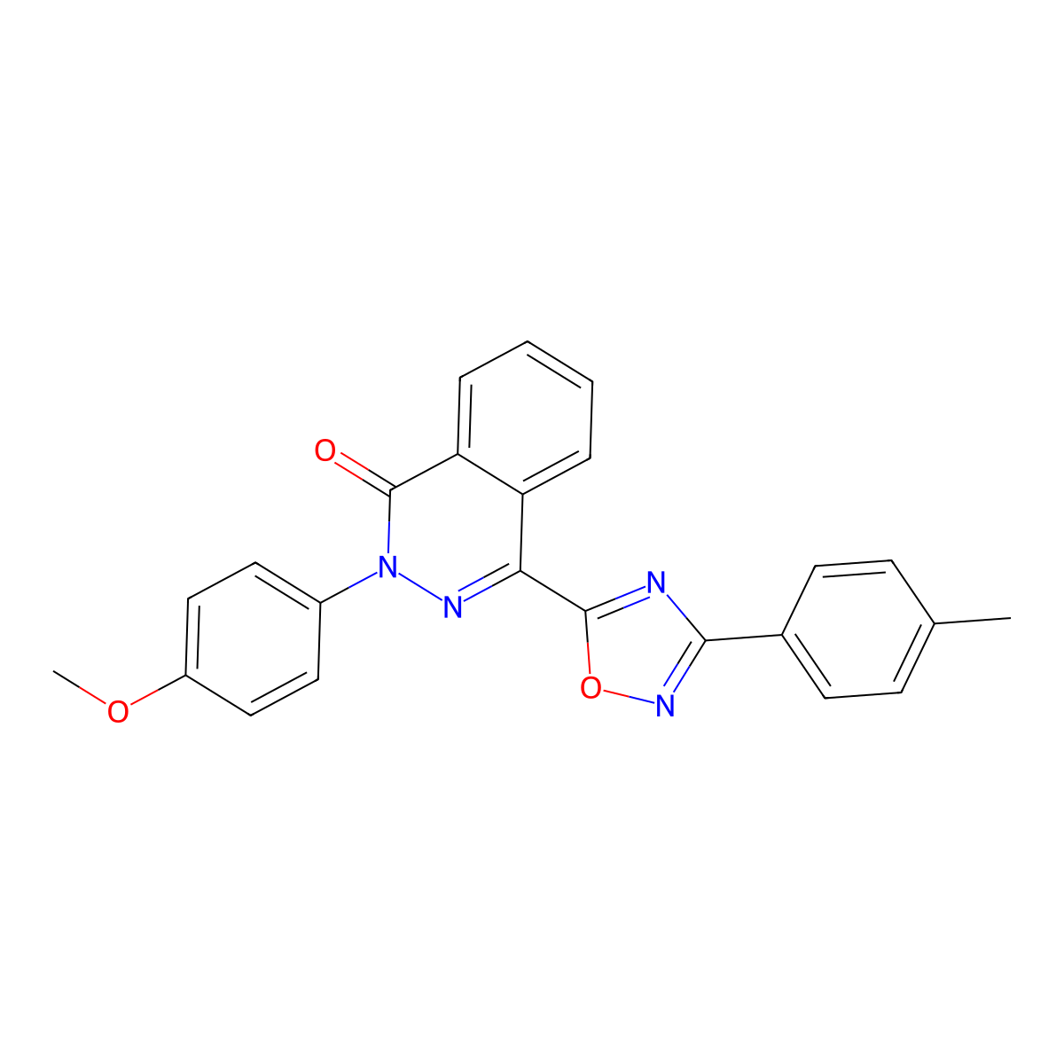 2-(4-methoxyphenyl)-4-[3-(4-methylphenyl)-1,2,4-oxadiazol-5-yl]phthalazin-1(2H)-one molecular structure, CAS 1291868-97-7