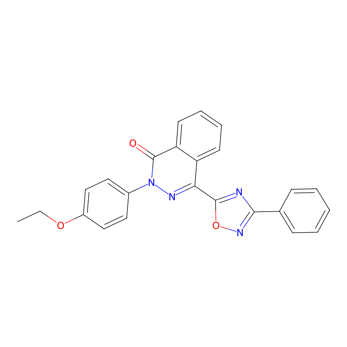 2-(4-ethoxyphenyl)-4-(3-phenyl-1,2,4-oxadiazol-5-yl)phthalazin-1(2H)-one molecular structure, CAS 1291869-29-8