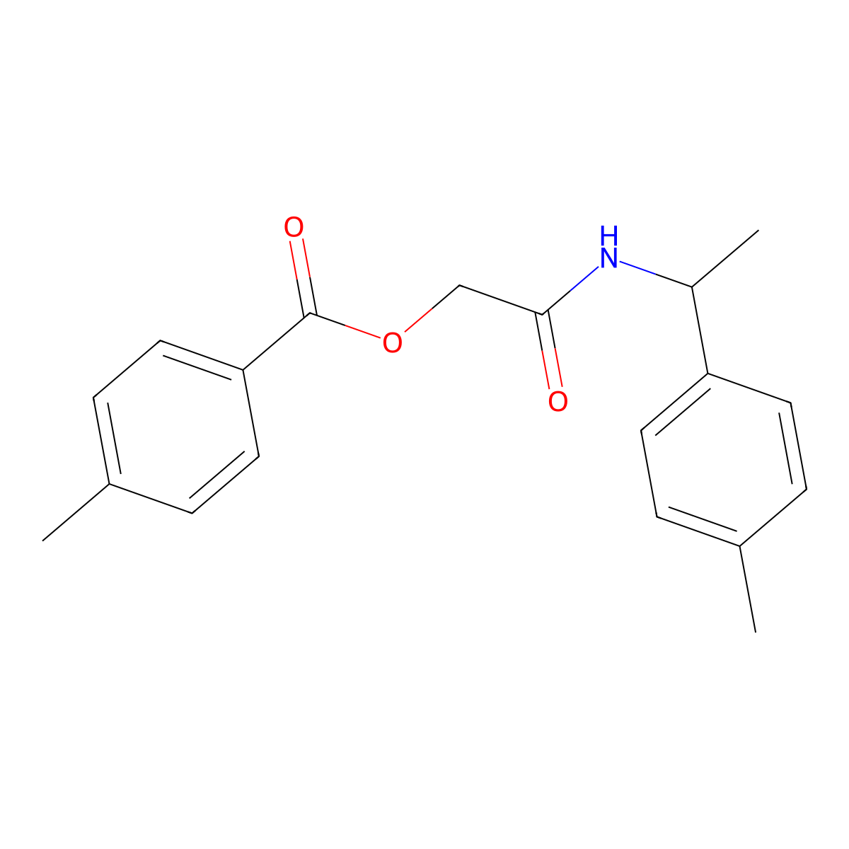 2-{[1-(4-Methylphenyl)ethyl]amino}-2-oxoethyl 4-methylbenzoate molecular structure, CAS 1291870-50-2
