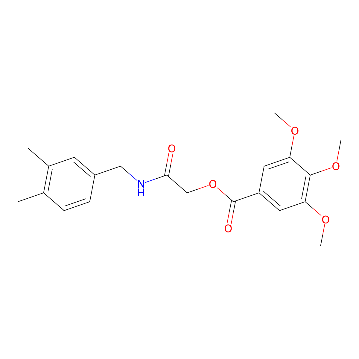 2-((3,4-Dimethylbenzyl)amino)-2-oxoethyl 3,4,5-trimethoxybenzoate molecular structure, CAS 1291871-14-1