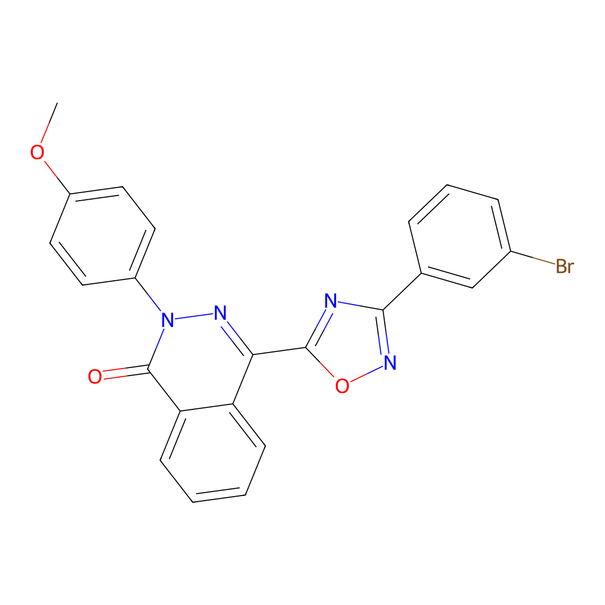 4-[3-(3-bromophenyl)-1,2,4-oxadiazol-5-yl]-2-(4-methoxyphenyl)phthalazin-1(2H)-one molecular structure, CAS 1291872-32-6