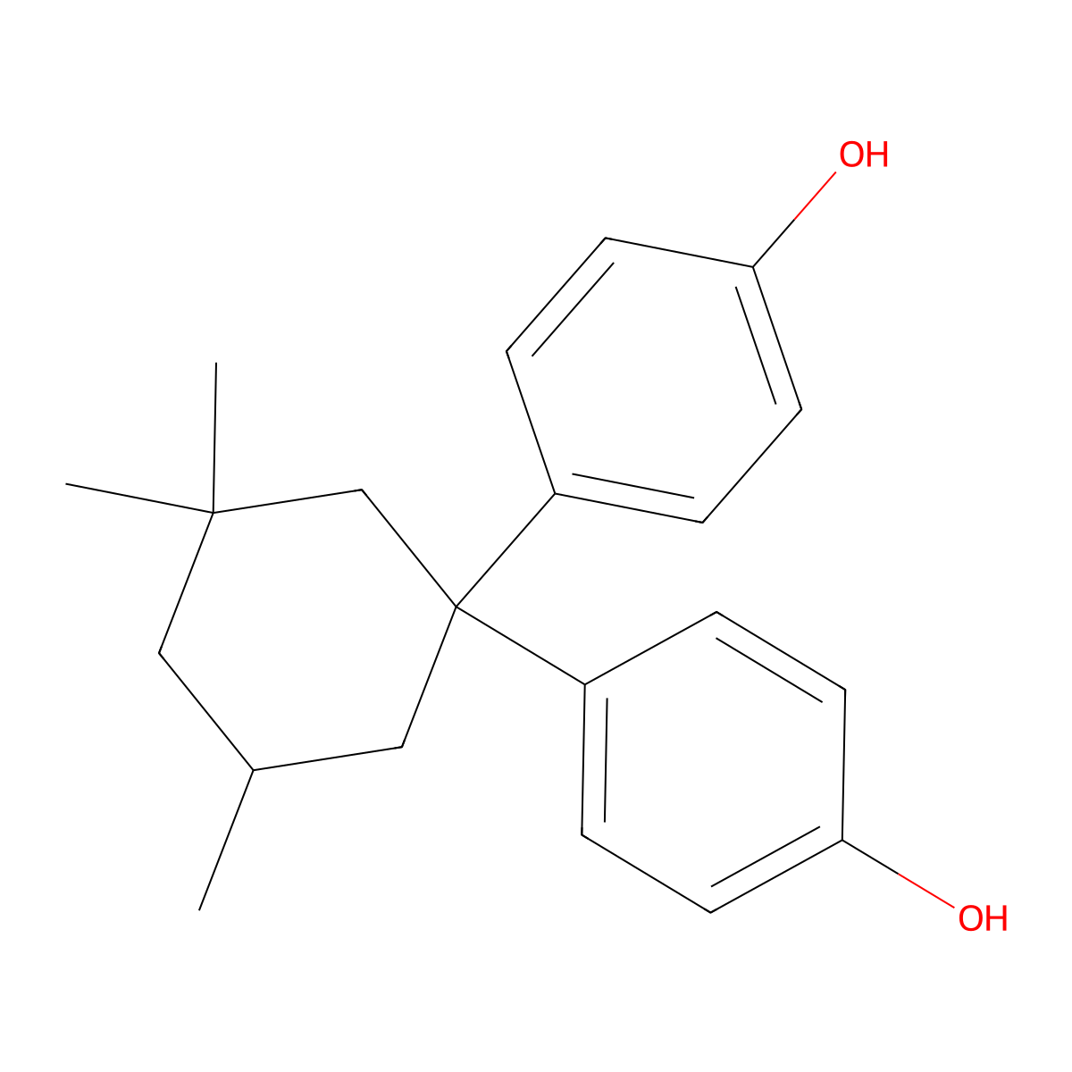 4,4'-(3,3,5-Trimethylcyclohexylidene)bis(phenol) molecular structure, CAS 129188-99-4