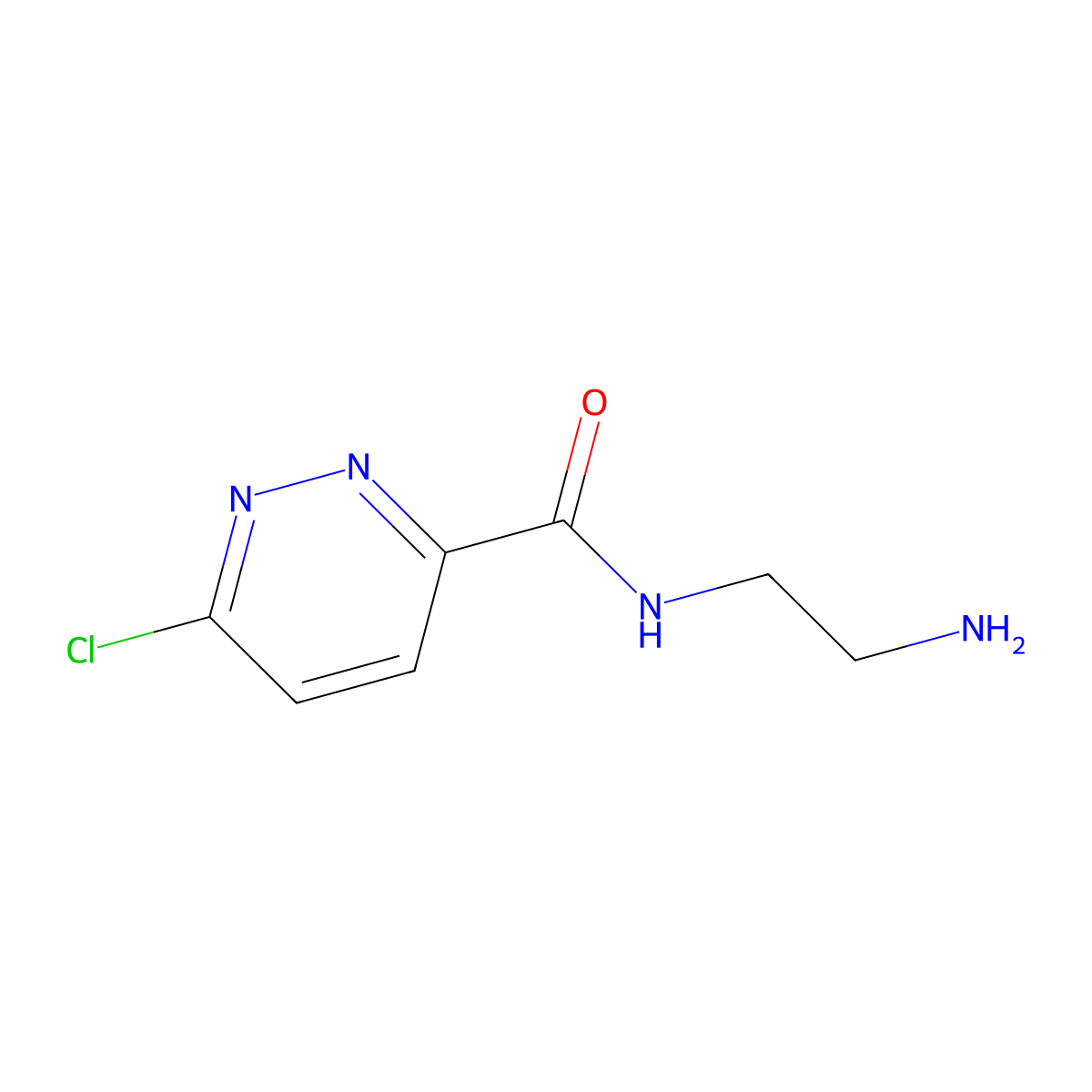 N-(2-aminoethyl)-6-chloropyridazine-3-carboxamide molecular structure, CAS 1291886-41-3