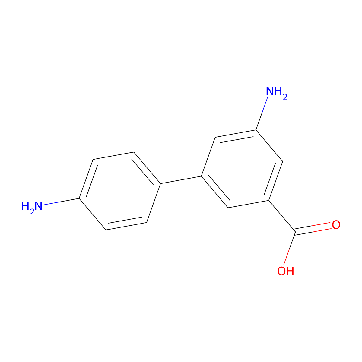 4',5-Diamino[1,1'-biphenyl]-3-carboxylic acid molecular structure, CAS 129192-18-3