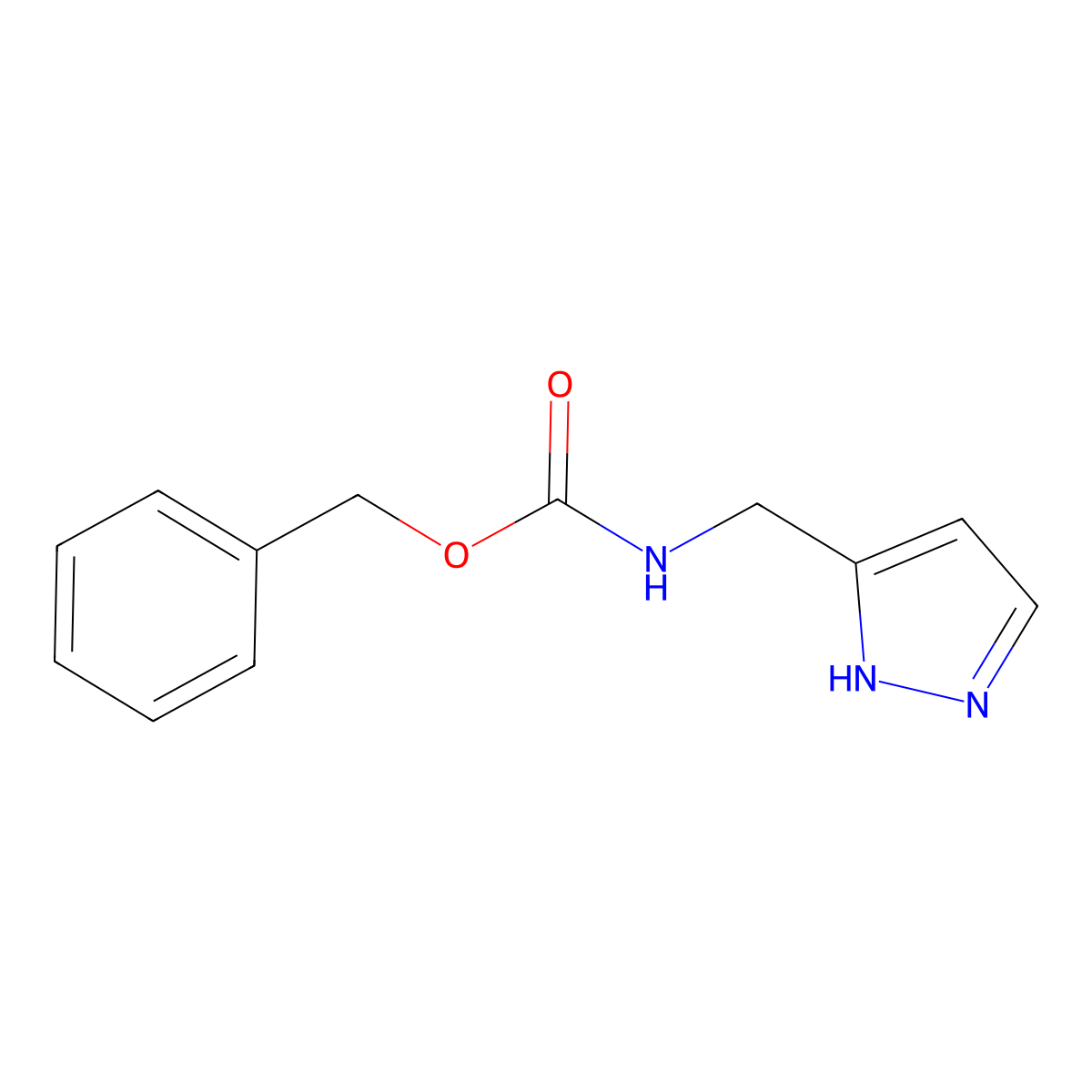 benzyl N-(1H-pyrazol-3-ylmethyl)carbamate molecular structure, CAS 1291937-65-9