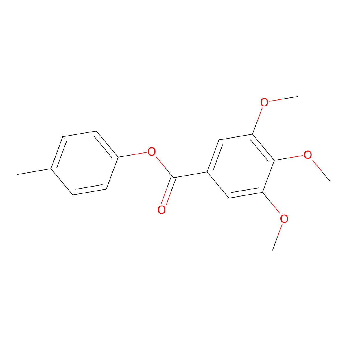 4-Methylphenyl 3,4,5-trimethoxybenzoate molecular structure, CAS 129194-52-1