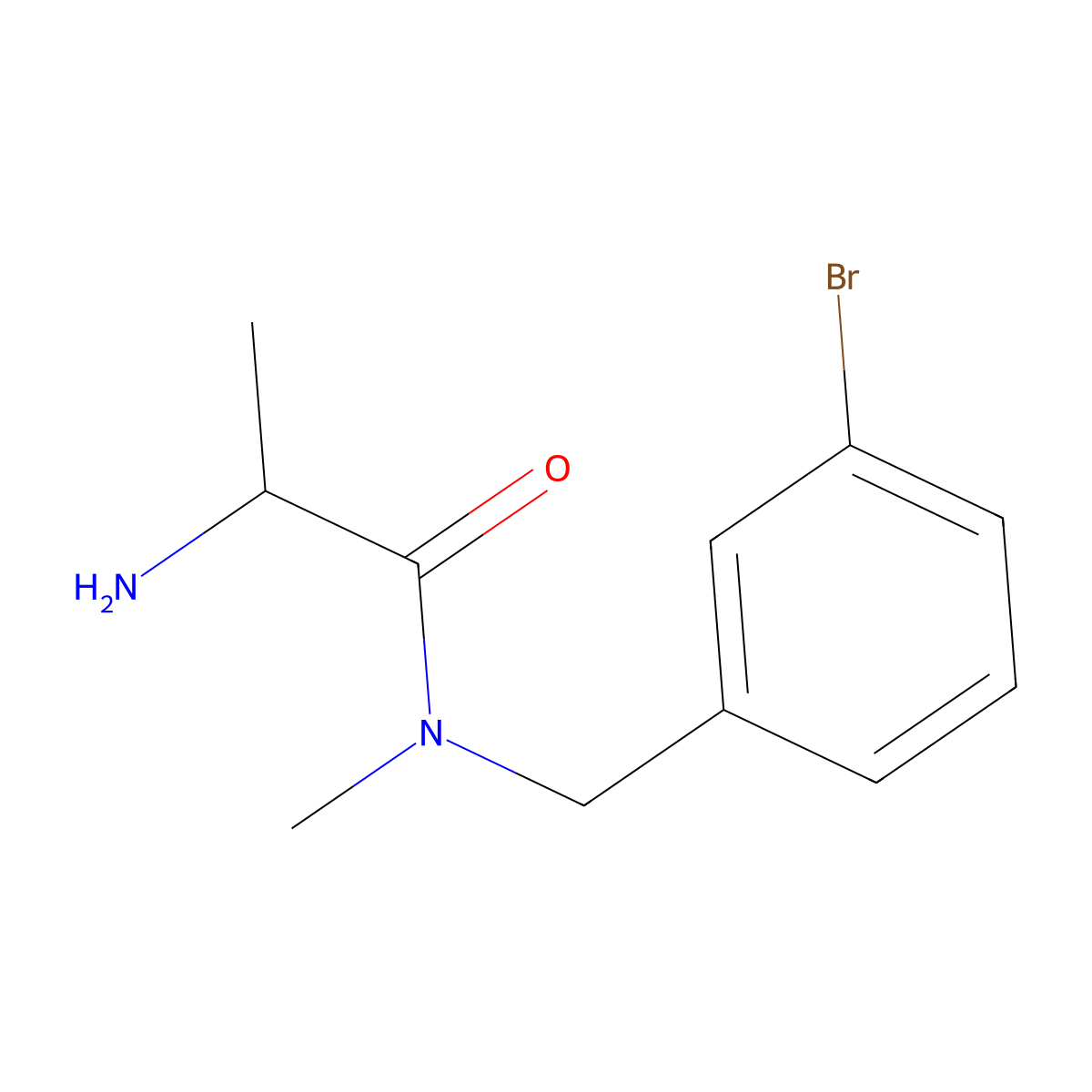 (S)-2-Amino-N-(3-bromo-benzyl)-N-methyl-propionamide molecular structure, CAS 1291970-06-3