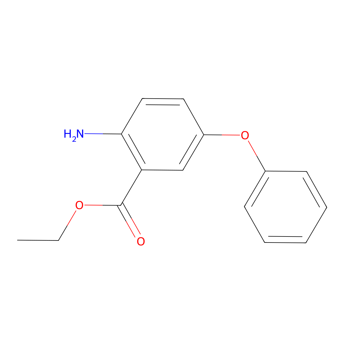 Ethyl 2-amino-5-phenoxybenzoate molecular structure, CAS 1291985-73-3