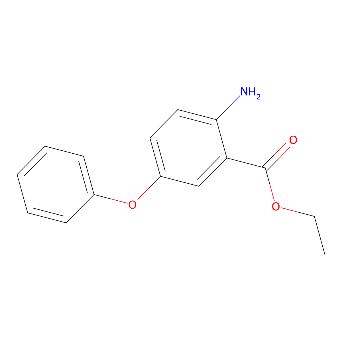 Ethyl 2-amino-5-phenoxybenzoate molecular structure, CAS 1291985-73-3