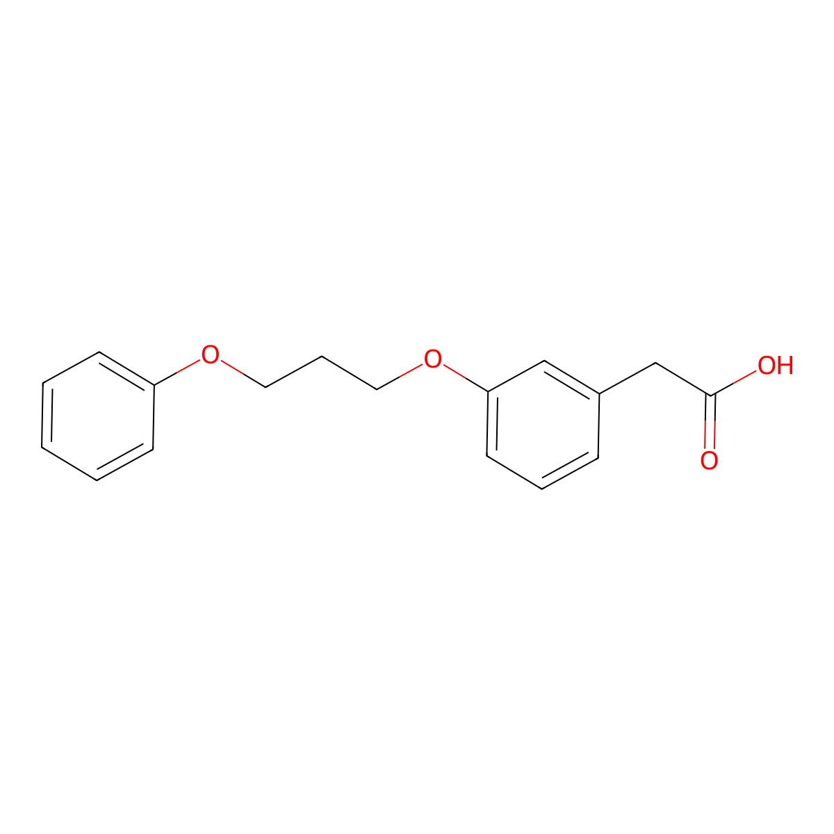 2-[3-(3-Phenoxypropoxy)phenyl]acetic acid molecular structure, CAS 1291989-23-5