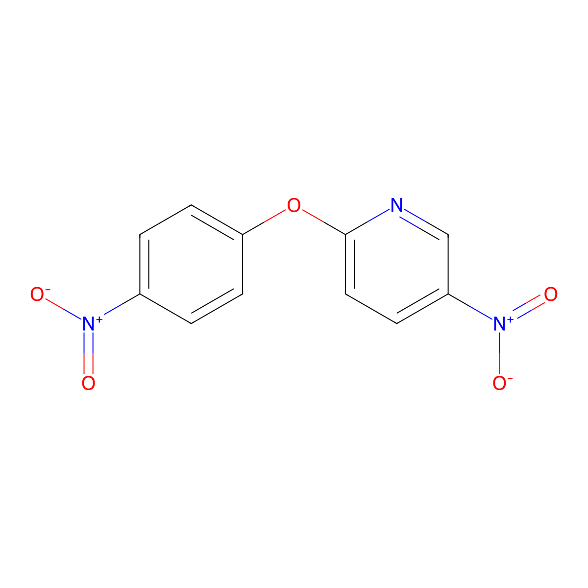5-Nitro-2-(4-nitrophenoxy)pyridine molecular structure, CAS 129199-42-4