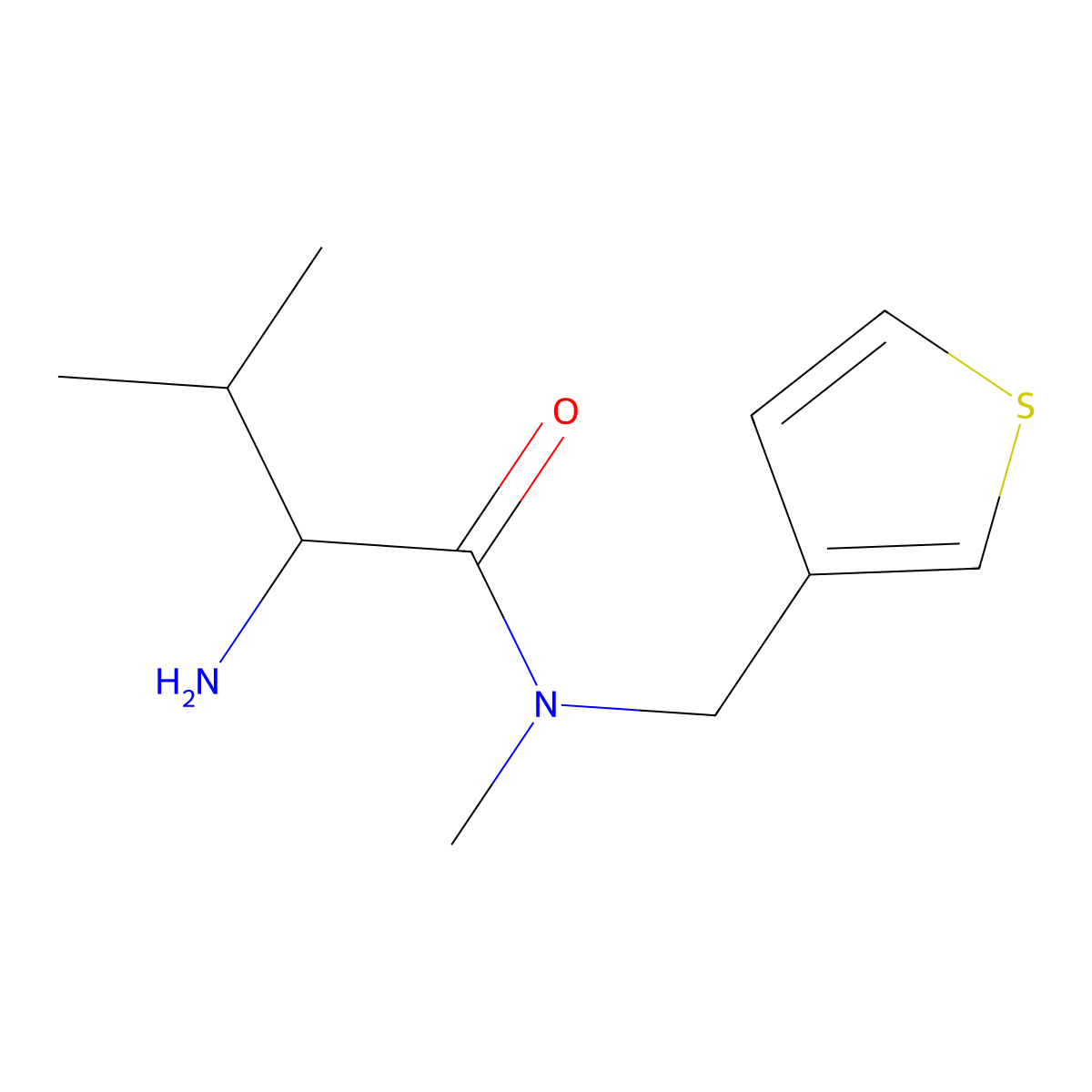 (S)-2-Amino-3,N-dimethyl-N-thiophen-3-ylmethyl-butyramide molecular structure, CAS 1292010-03-7