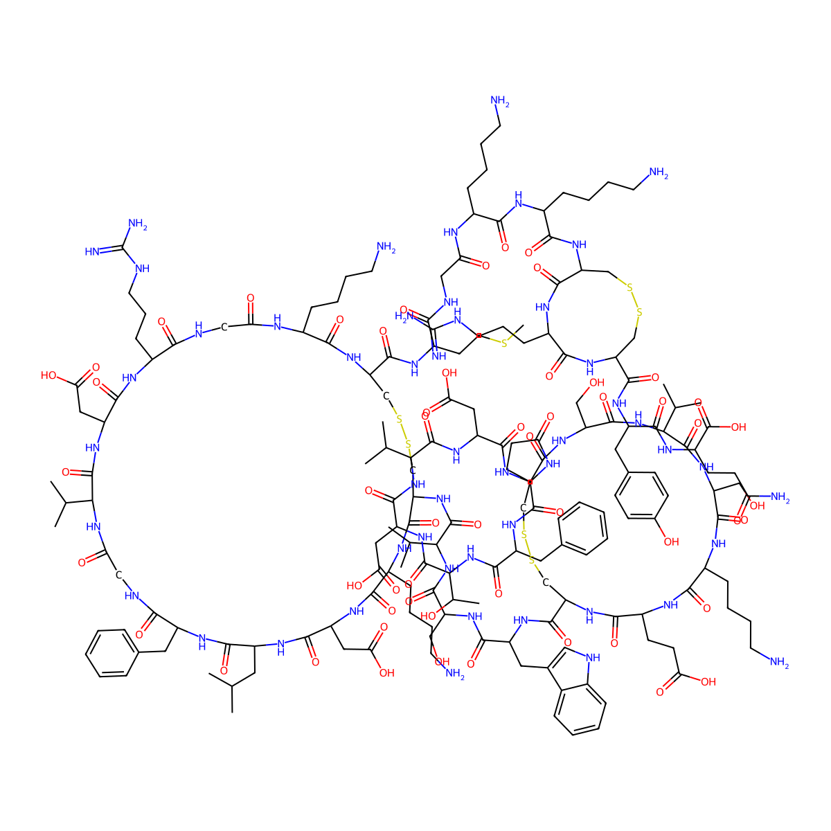 Iberiotoxin molecular structure, CAS 129203-60-7