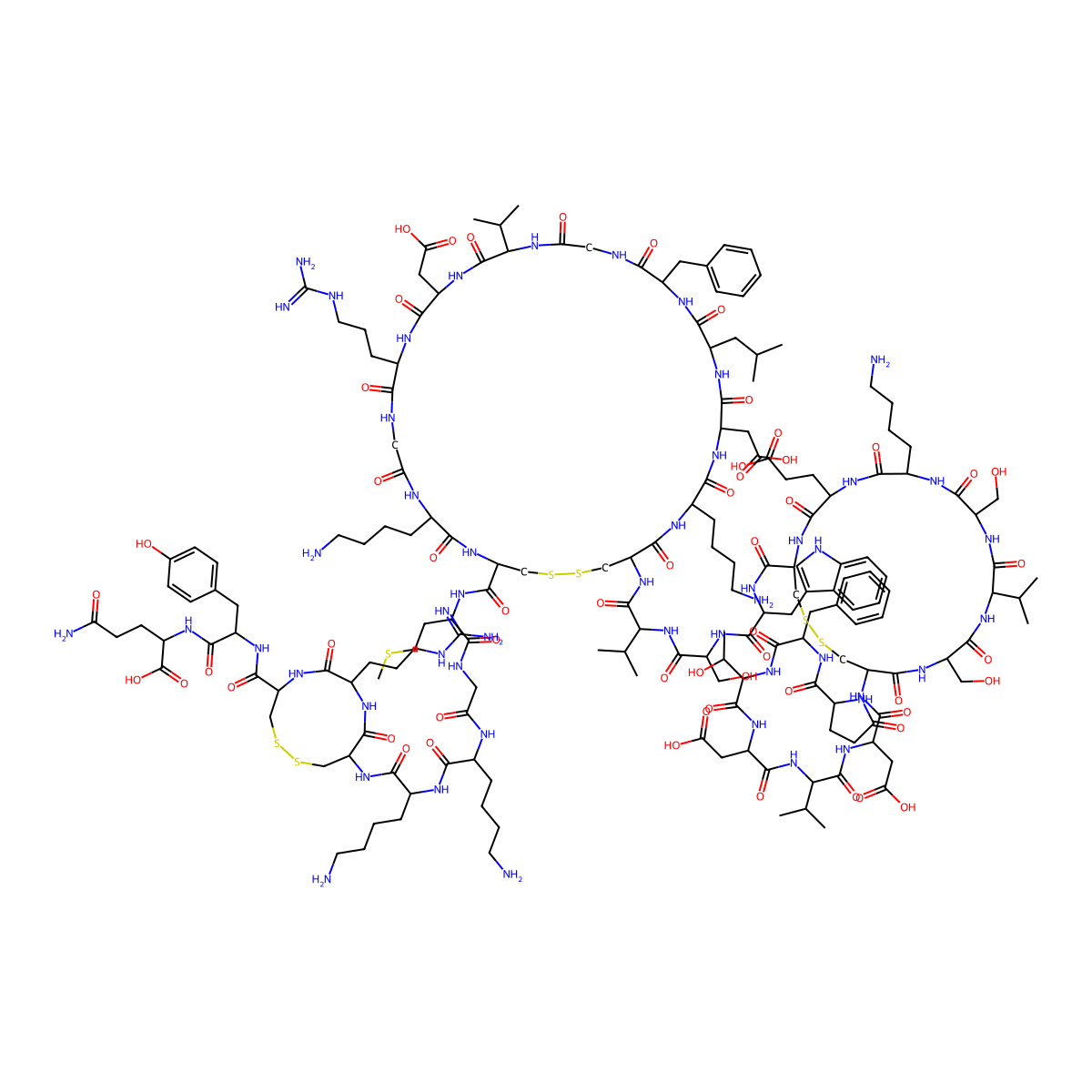 Iberiotoxin molecular structure, CAS 129203-60-7