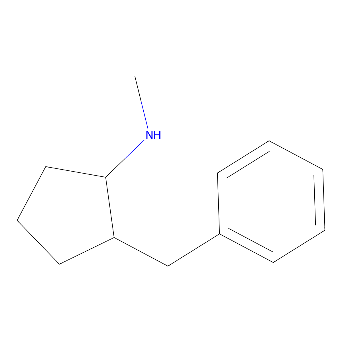 2-benzyl-N-methylcyclopentan-1-amine molecular structure, CAS 1292083-55-6