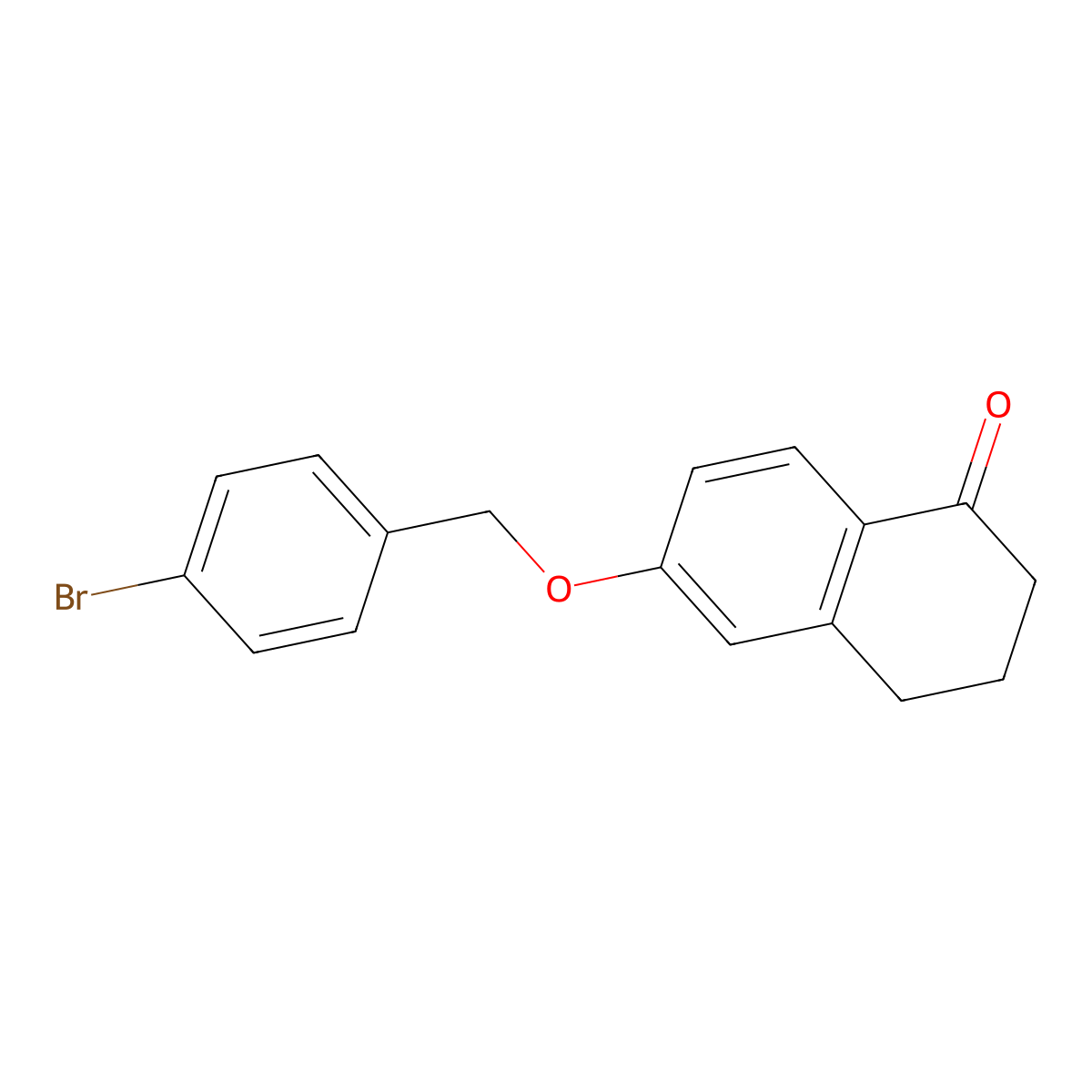 6-((4-Bromophenyl)methoxy)-1,2,3,4-tetrahydronaphthalen-1-one molecular structure, CAS 1292102-46-5