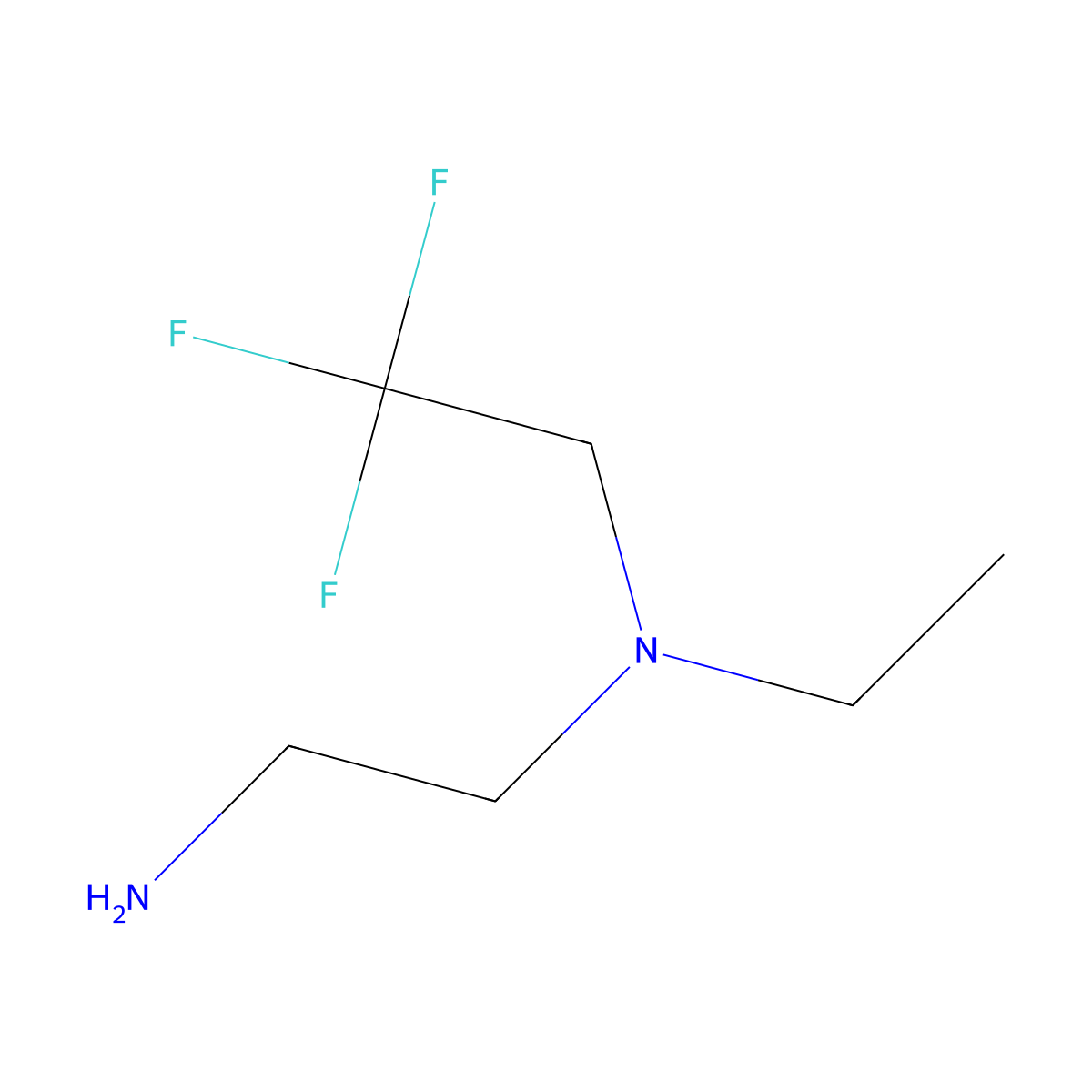 (2-Aminoethyl)(ethyl)(2,2,2-trifluoroethyl)amine molecular structure, CAS 1292157-46-0