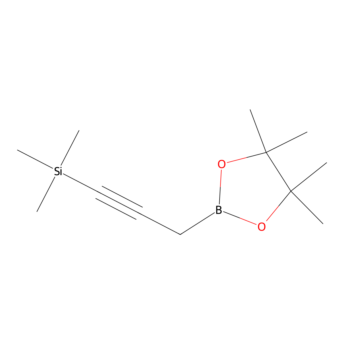 Trimethyl[3-(4,4,5,5-tetramethyl-1,3,2-dioxaborolan-2-yl)prop-1-yn-1-yl]silane molecular structure, CAS 129217-85-2