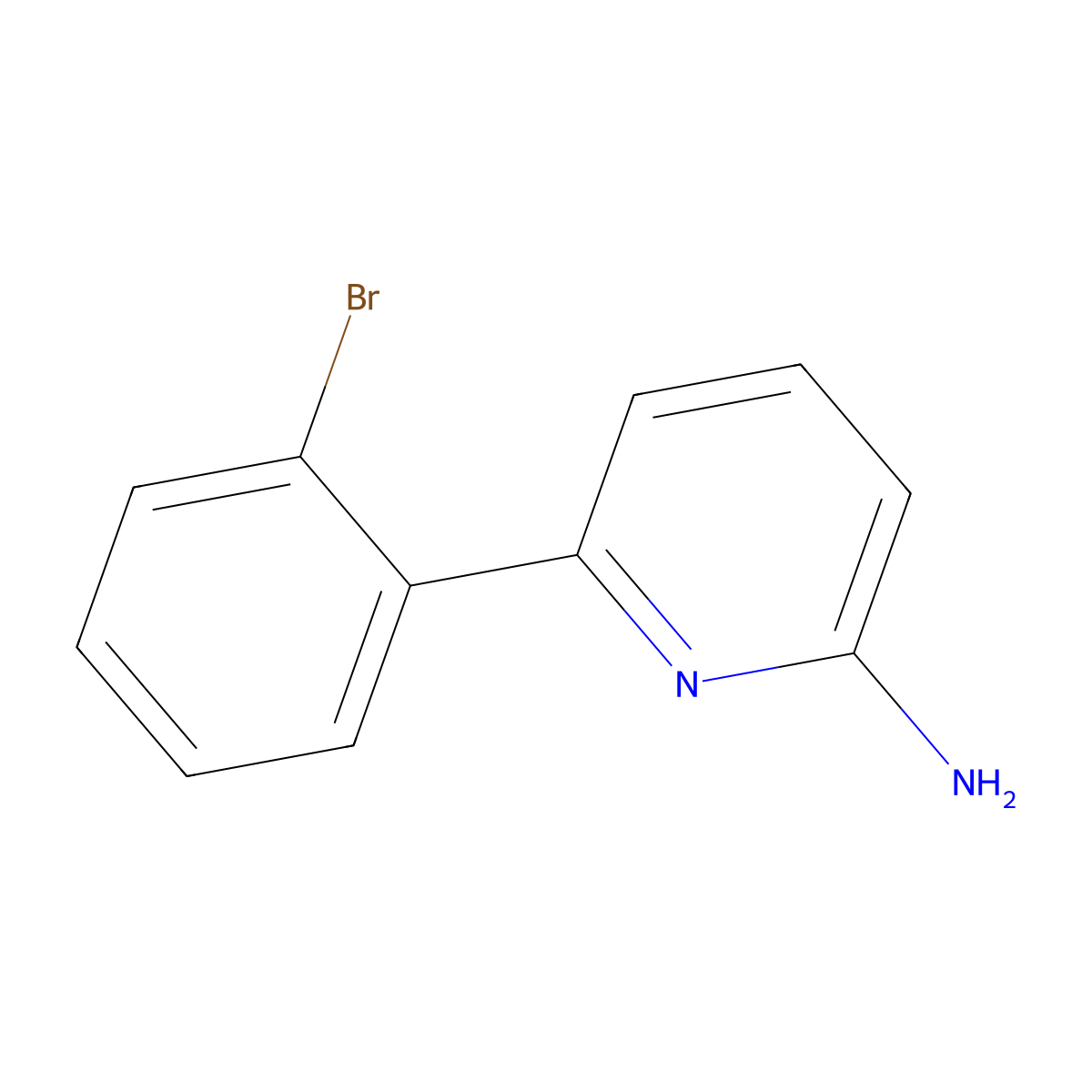 6-(2-Bromophenyl)pyridin-2-amine molecular structure, CAS 1292186-54-9