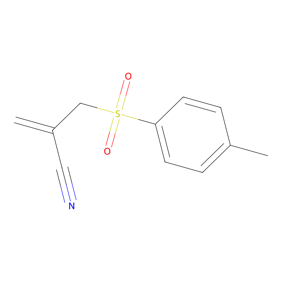 2-{[(4-Methylphenyl)sulfonyl]methyl}acrylonitrile molecular structure, CAS 129222-57-7