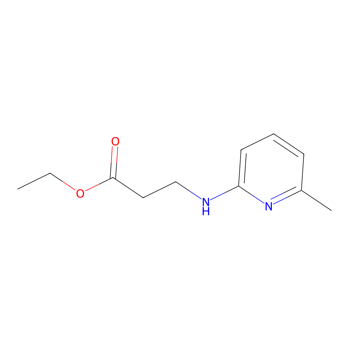 Ethyl 3-[(6-methylpyridin-2-yl)amino]propanoate molecular structure, CAS 1292237-99-0