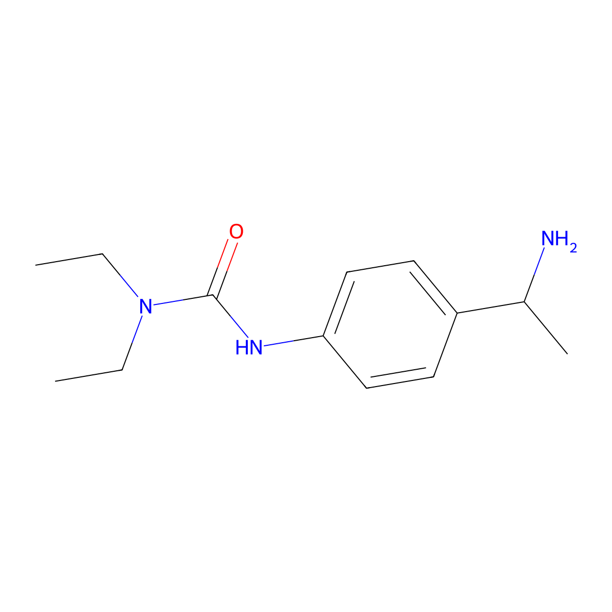 1-[4-(1-Aminoethyl)phenyl]-3,3-diethylurea molecular structure, CAS 1292255-70-9