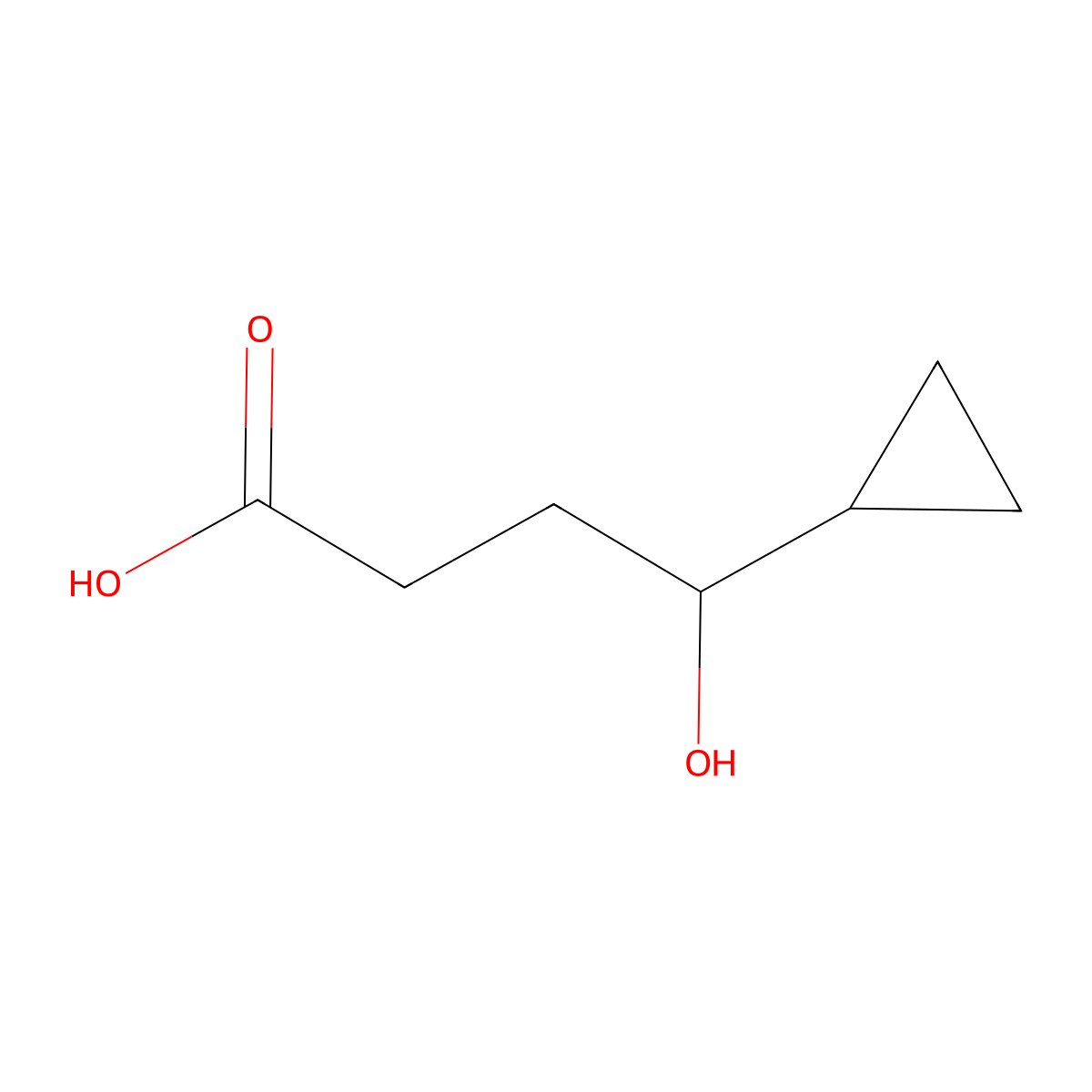 4-Cyclopropyl-4-hydroxybutanoic acid molecular structure, CAS 1292263-95-6