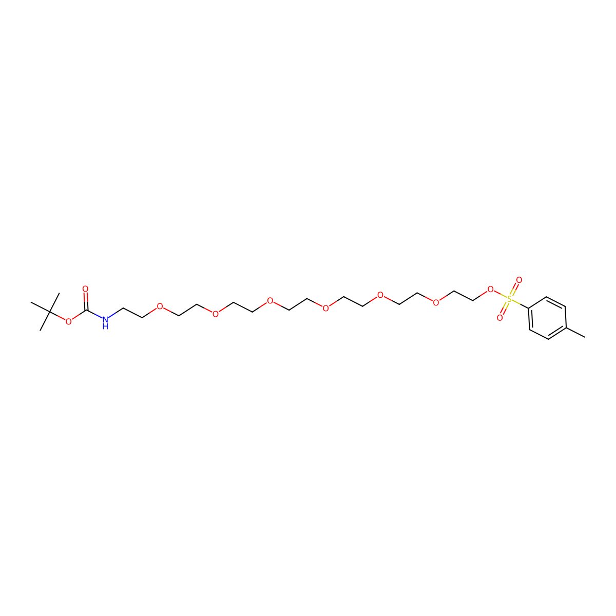 Boc-NH-PEG7-Tos molecular structure, CAS 1292268-14-4