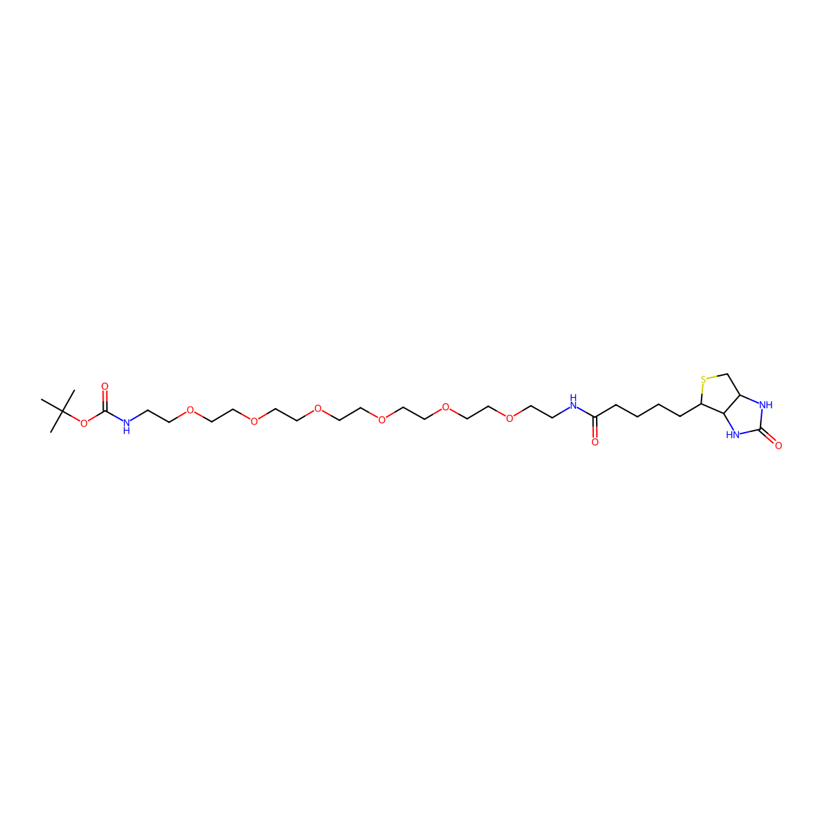 Biotin-PEG6-NH-Boc molecular structure, CAS 1292268-20-2