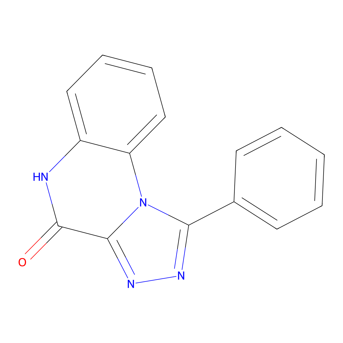 1-phenyl[1,2,4]triazolo[4,3-a]quinoxalin-4(5H)-one molecular structure, CAS 129227-28-7
