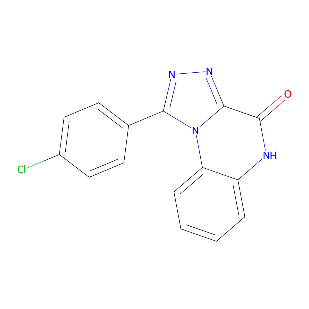 1-(4-chlorophenyl)[1,2,4]triazolo[4,3-a]quinoxalin-4(5H)-one molecular structure, CAS 129227-30-1