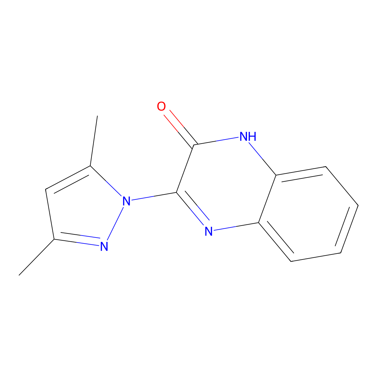 3-(3,5-Dimethyl-1H-pyrazol-1-yl)quinoxalin-2(1H)-one molecular structure, CAS 129227-36-7