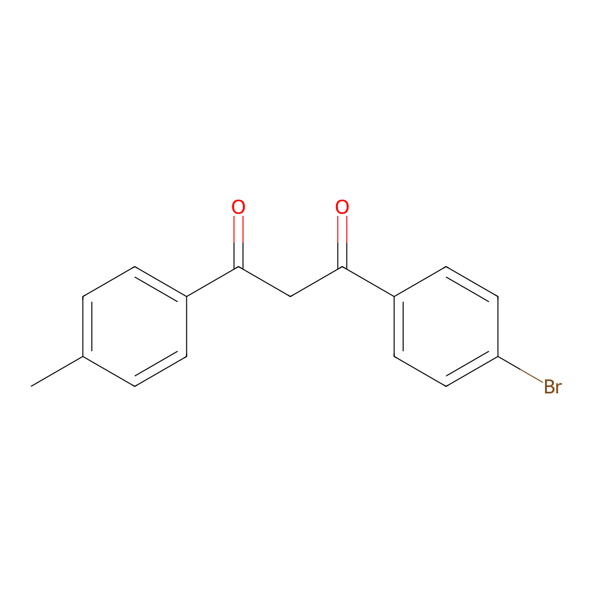 1-(4-Bromophenyl)-3-p-tolylpropane-1,3-dione molecular structure, CAS 129227-56-1