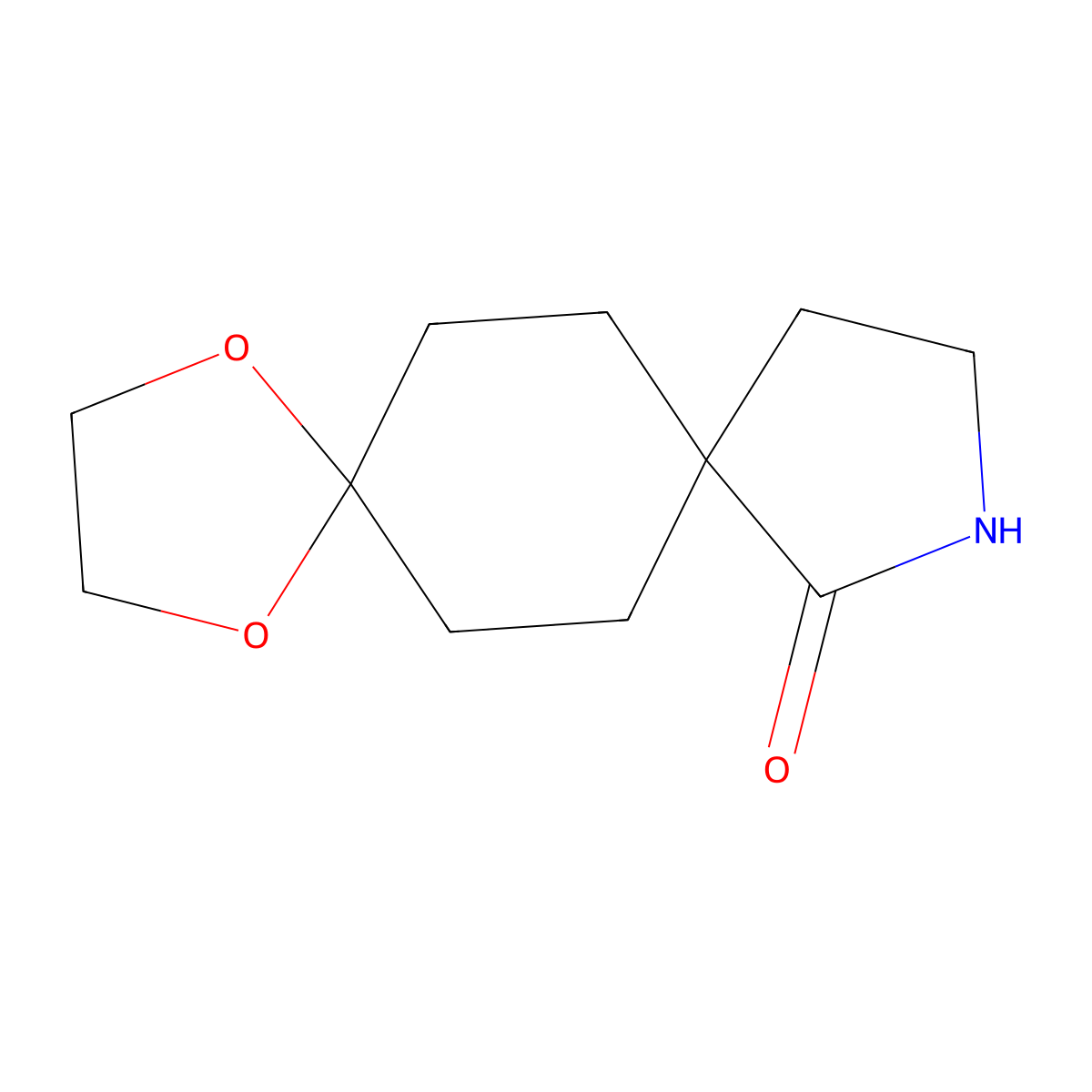1,4-Dioxa-10-azadispiro[4.2.4.2]tetradecan-9-one molecular structure, CAS 1292278-70-6