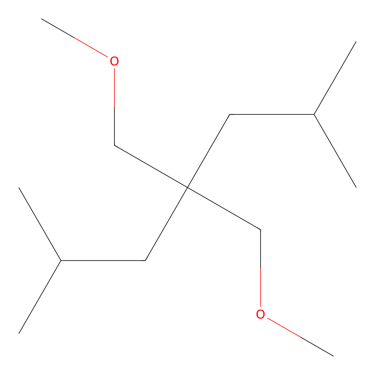 4,4-Bis(methoxymethyl)-2,6-dimethylheptane molecular structure, CAS 129228-07-5