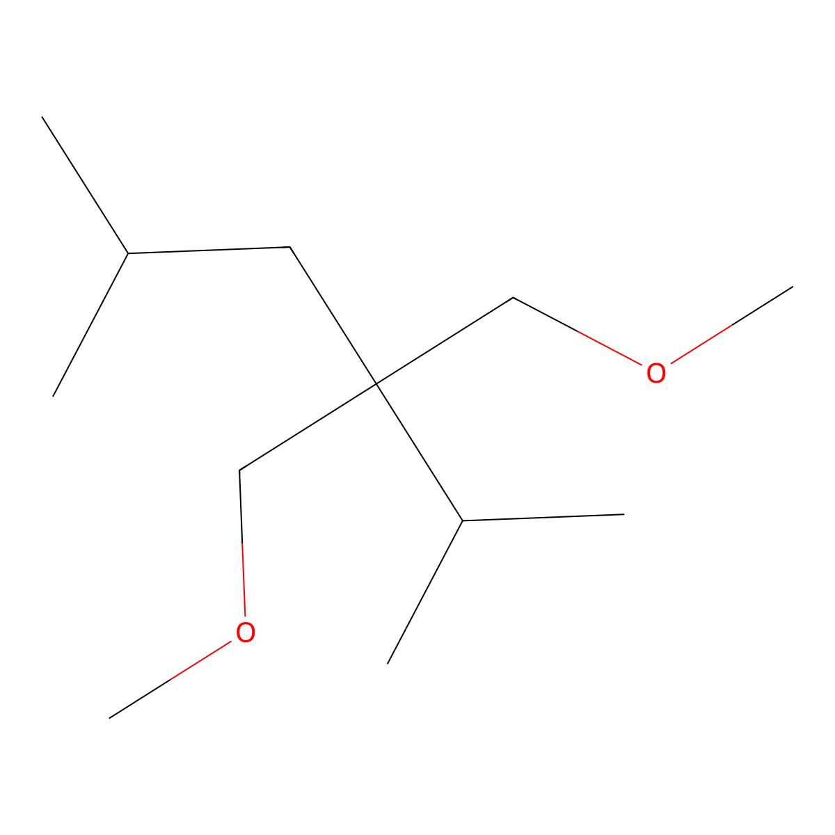2-Isobutyl-2-isopropyl-1,3-dimethoxypropane molecular structure, CAS 129228-21-3