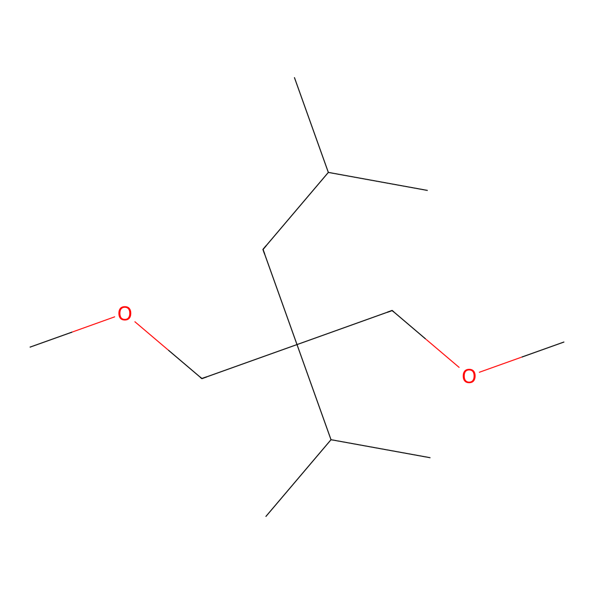 2-Isobutyl-2-isopropyl-1,3-dimethoxypropane molecular structure, CAS 129228-21-3