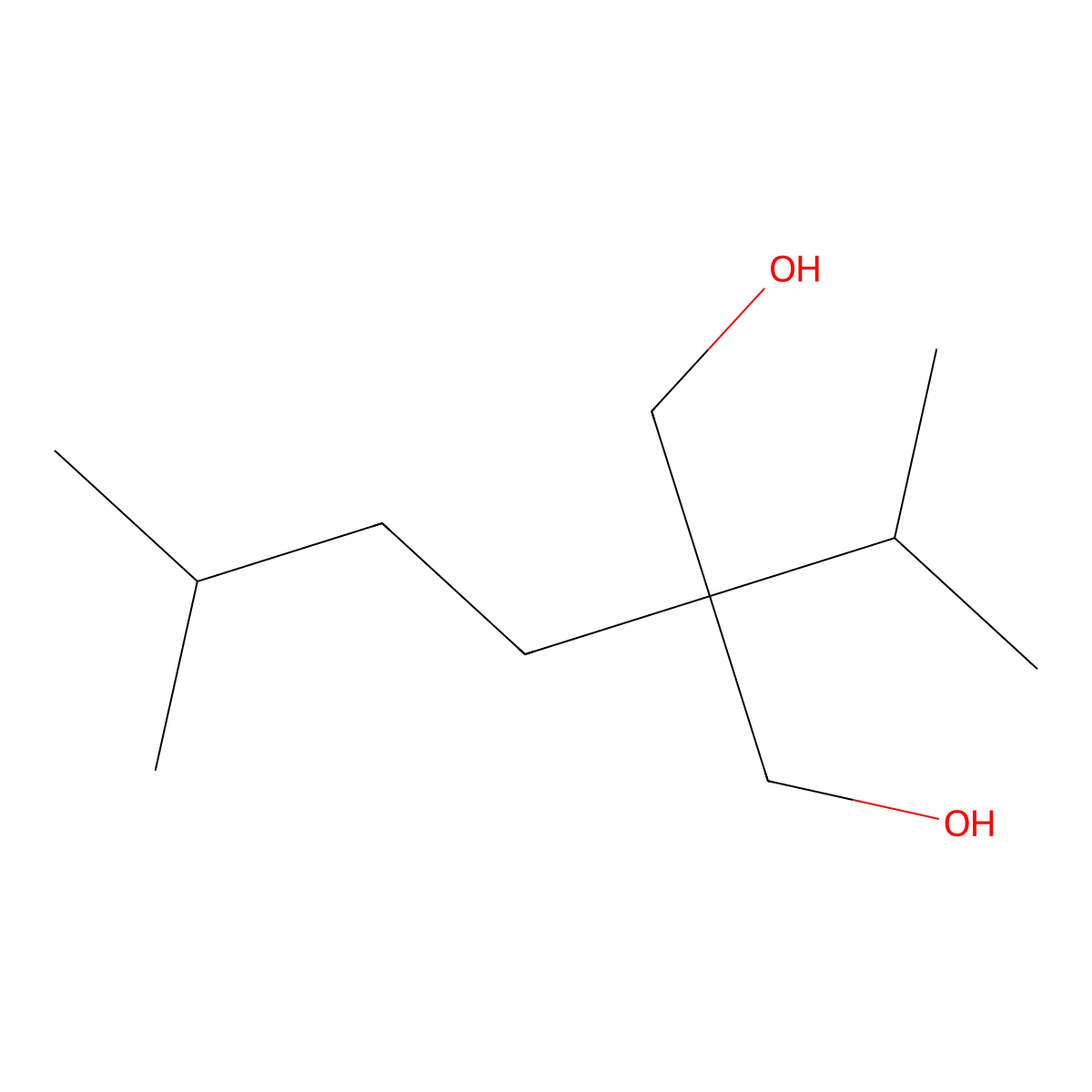 2-Isopentyl-2-isopropylpropane-1,3-diol molecular structure, CAS 129228-29-1