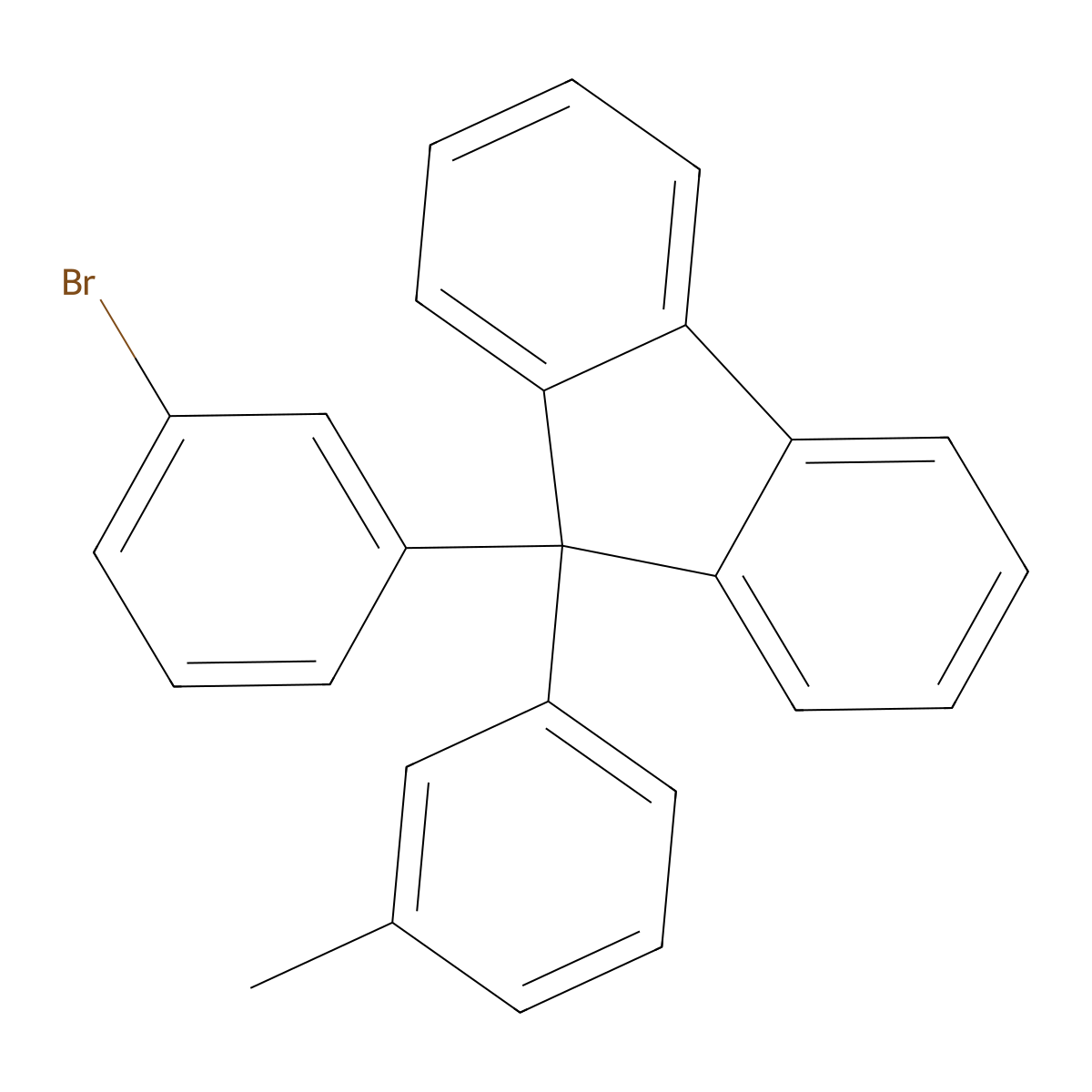 9-(3-Bromophenyl)-9-(3-methylphenyl)-9H-fluorene molecular structure, CAS 1292285-16-5