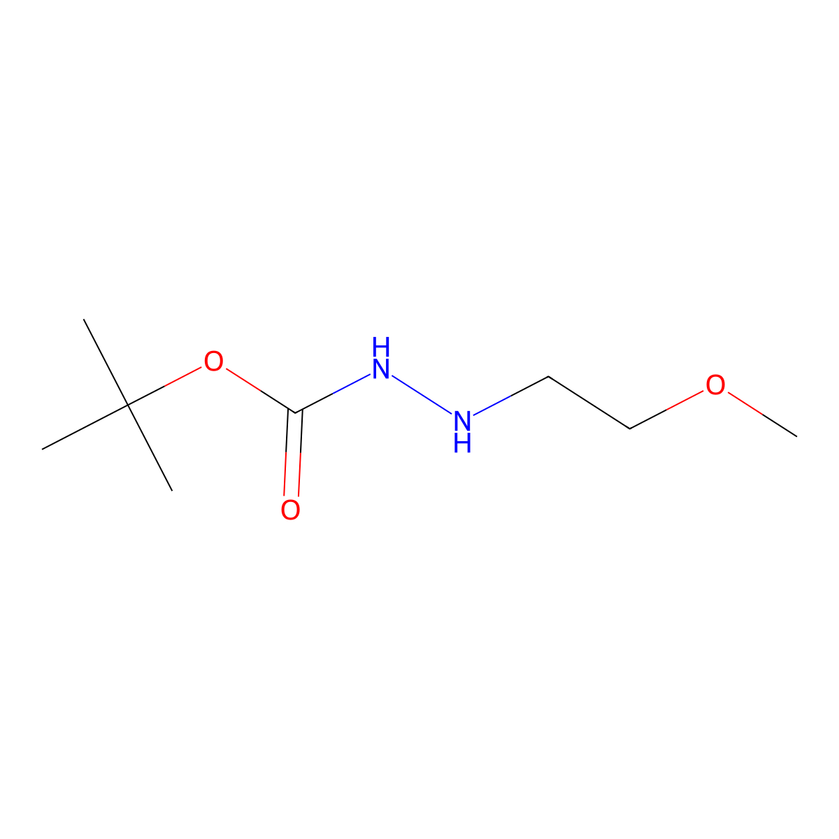 tert-Butyl 2-(2-methoxyethyl)hydrazinecarboxylate molecular structure, CAS 1292303-78-6