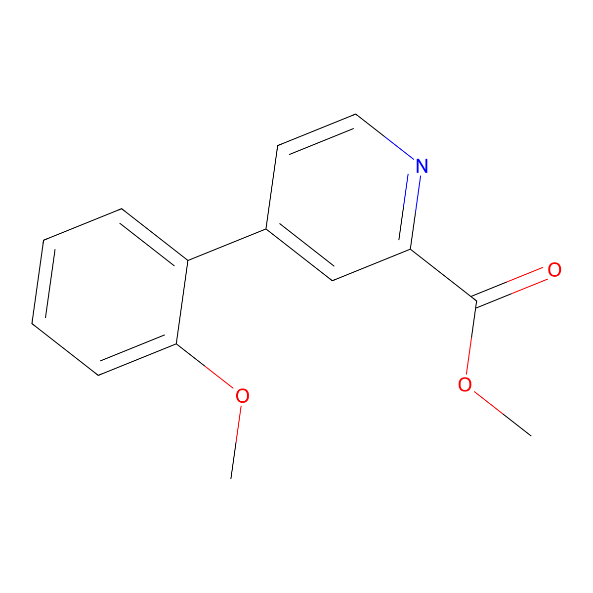 Methyl 4-(2-methoxyphenyl)picolinate molecular structure, CAS 1292307-24-4