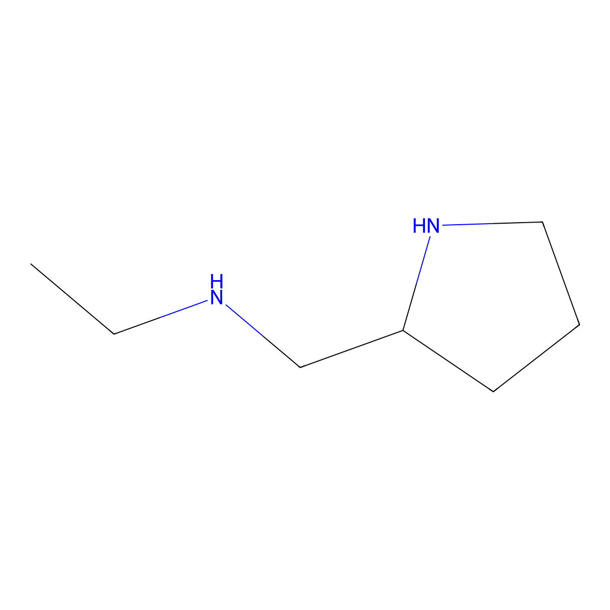 N-(pyrrolidin-2-ylmethyl)ethanamine molecular structure, CAS 129231-12-5